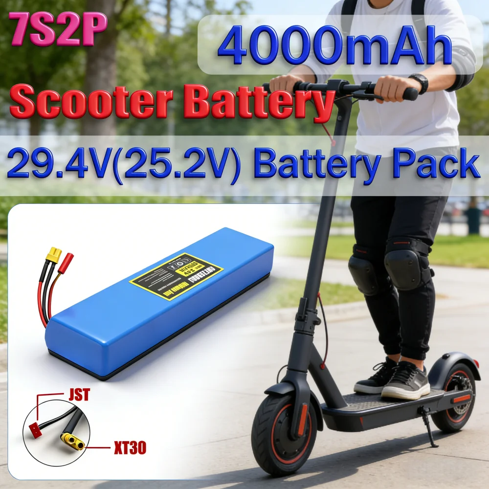 Original 4000mAh 18650 7S2P Li-ion Rechargeable Battery Pack 25.2V Suitable for Battery Replacement of 29.4V Electric Scooters
Original 4000mAh 18650 7S2P Li-ion Rechargeable Battery Pack 25.2V Suitable for Battery Replacement of 29.4V Electric Scooters