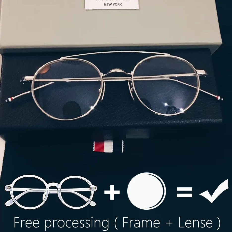 Пользовательские солнцезащитные очки по рецепту в оправе США, брендовый дизайн TB101, круглые титановые HD линзы, оптические солнцезащитные очки для мужчин и женщин, топ
Пользовательские солнцезащитные очки по рецепту в оправе США, брендовый дизайн TB101, круглые титановые HD линзы, оптические солнцезащитные очки для мужчин и женщин, топ