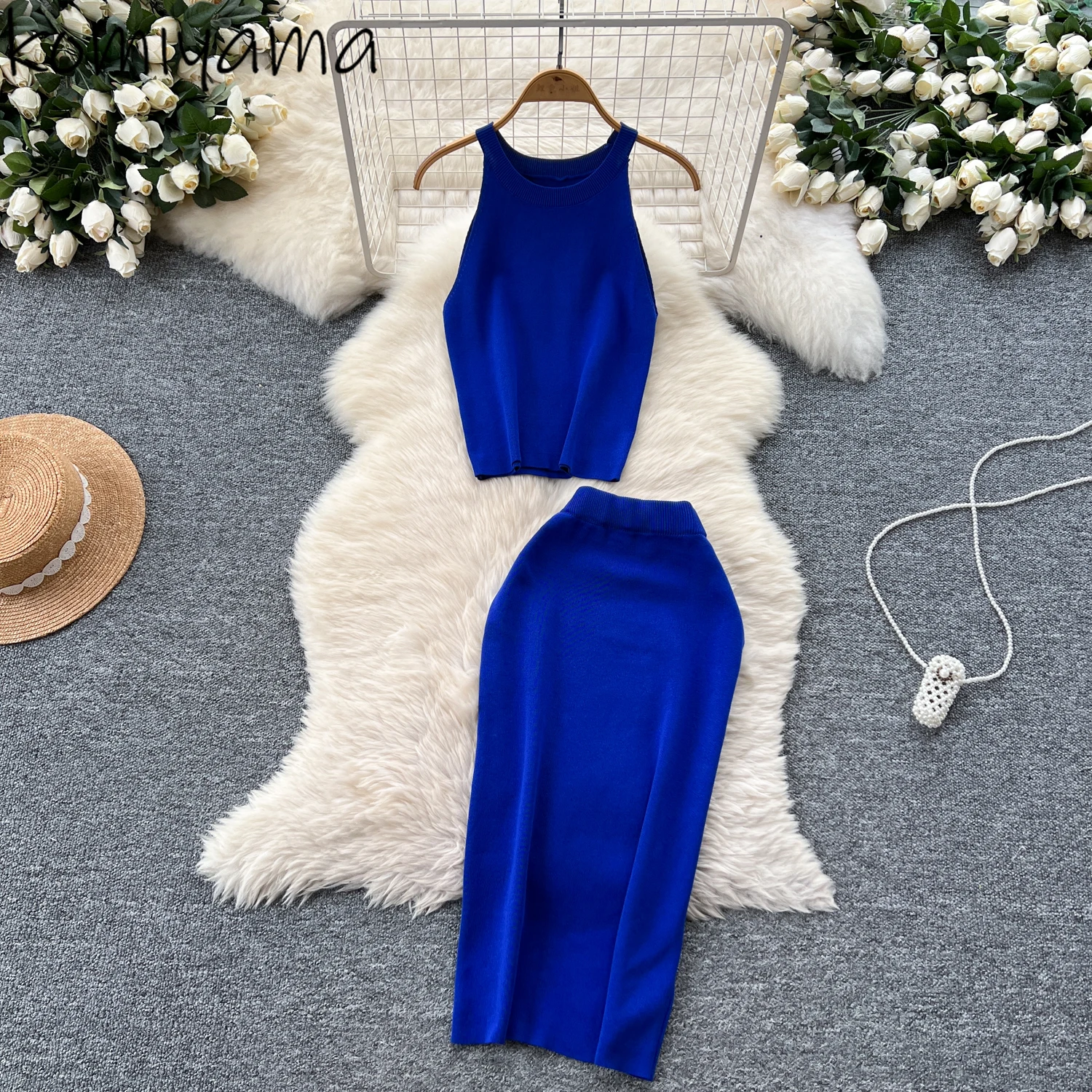 Woman 2025 New Sexy Two Piece Sets O-neck Sleeveless Ropa De Mujer High Waist Bodycon Skirt Summer Solid Color Knit Suit
Woman 2025 New Sexy Two Piece Sets O-neck Sleeveless Ropa De Mujer High Waist Bodycon Skirt Summer Solid Color Knit Suit
