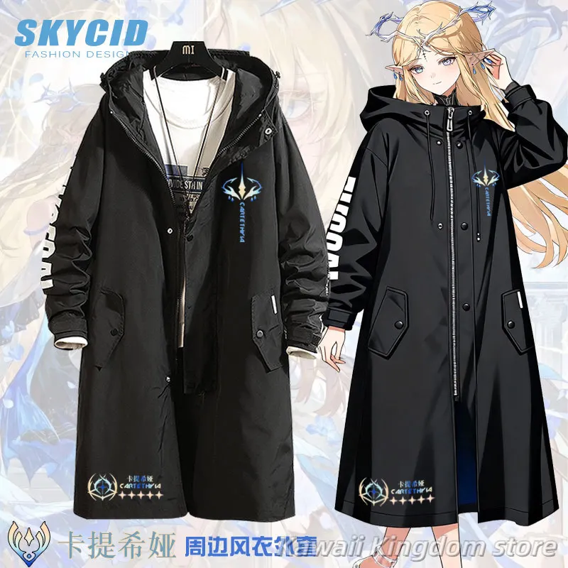 Wuthering Waves Cartethyia Anime Game Cosplay Costume Long Trench Coat Jacket Autumn Winter Casual Cool Unisex Windbreaker
Wuthering Waves Cartethyia Anime Game Cosplay Costume Long Trench Coat Jacket Autumn Winter Casual Cool Unisex Windbreaker