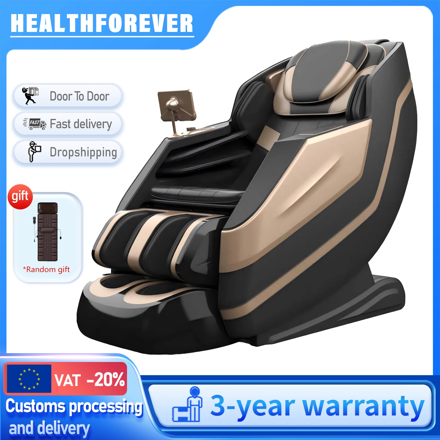 2025 AI voice 4D Zero Gravity Massage Chair SL Track Heating 3D Kneading Airbag Recliner for Home Office Relaxation Shiatsu
2025 AI voice 4D Zero Gravity Massage Chair SL Track Heating 3D Kneading Airbag Recliner for Home Office Relaxation Shiatsu
