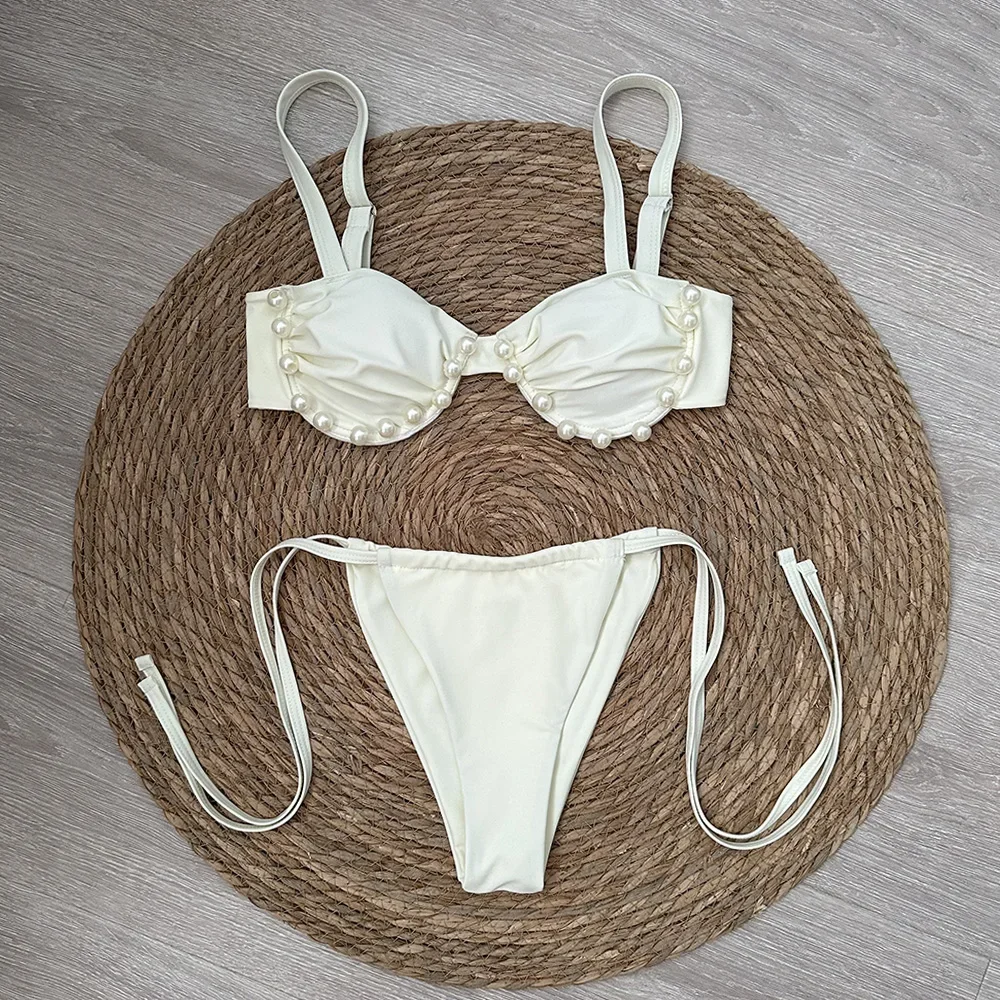 Micro Push Up Bikini 2024 Women Swimsuit Sexy Swimwear Thong Bikinis Set Brazilian Beachwear Pearl Bathing Suit Biquini Female
Micro Push Up Bikini 2024 Women Swimsuit Sexy Swimwear Thong Bikinis Set Brazilian Beachwear Pearl Bathing Suit Biquini Female