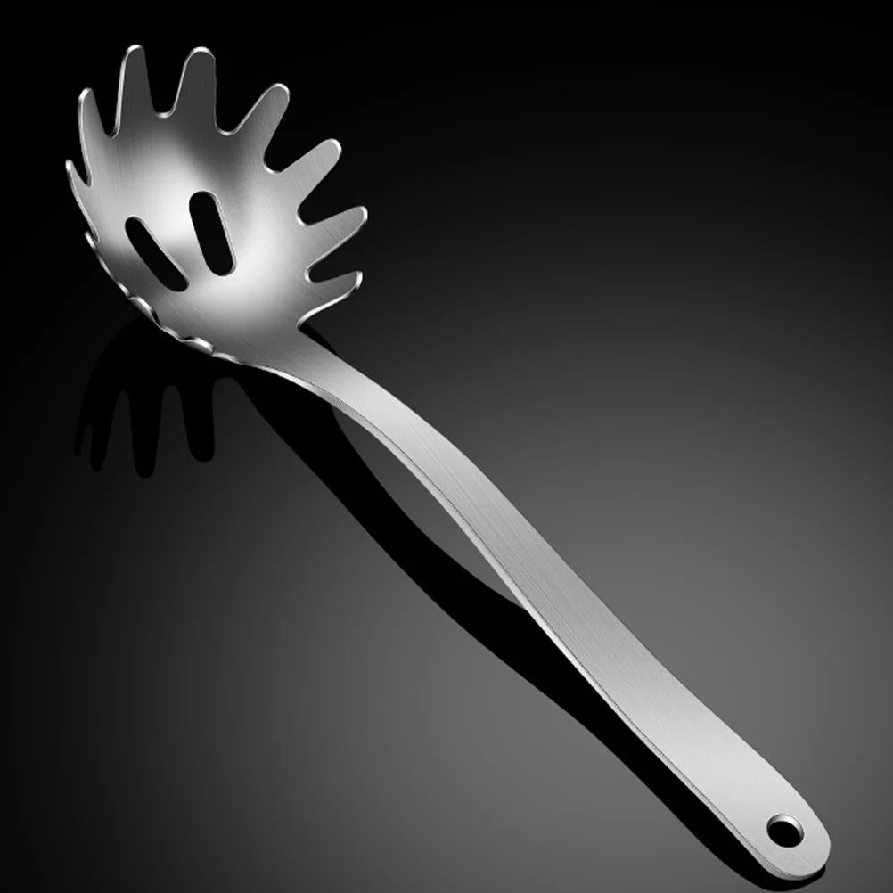 Stainless Steel Spaghetti Spoon Teeth Multipurpose Kitchen Noodle Serving Pasta Fork Ramen Spaghetti Spoon 
Stainless Steel Spaghetti Spoon Teeth Multipurpose Kitchen Noodle Serving Pasta Fork Ramen Spaghetti Spoon