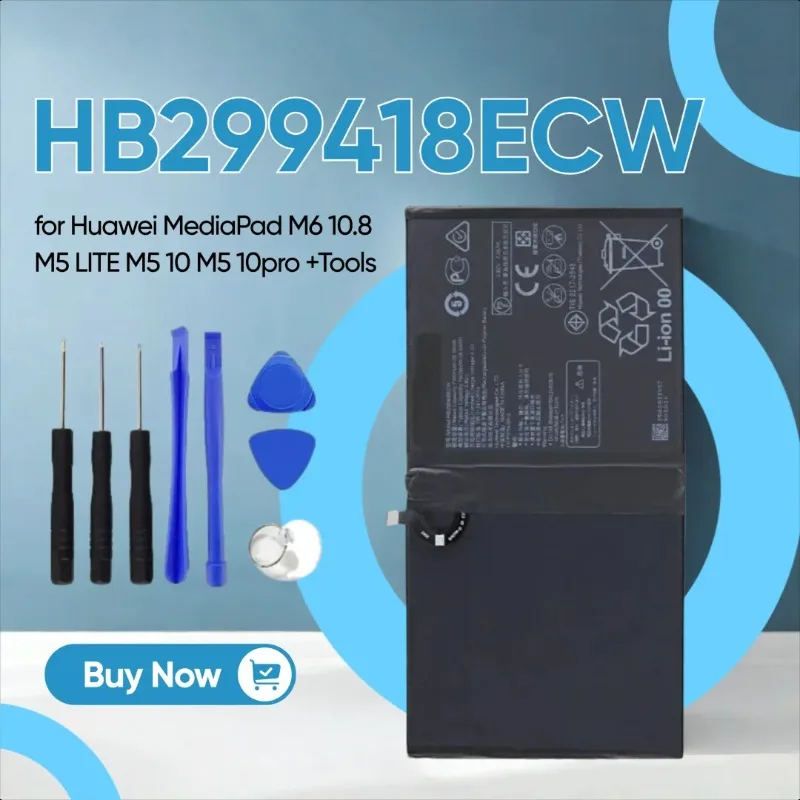HB299418ECW 7250 мАч аккумулятор для планшетного телефона для Huawei MediaPad M6 10,8 M5 LITE M5 10 M5 10pro + инструменты
HB299418ECW 7250 мАч аккумулятор для планшетного телефона для Huawei MediaPad M6 10,8 M5 LITE M5 10 M5 10pro + инструменты