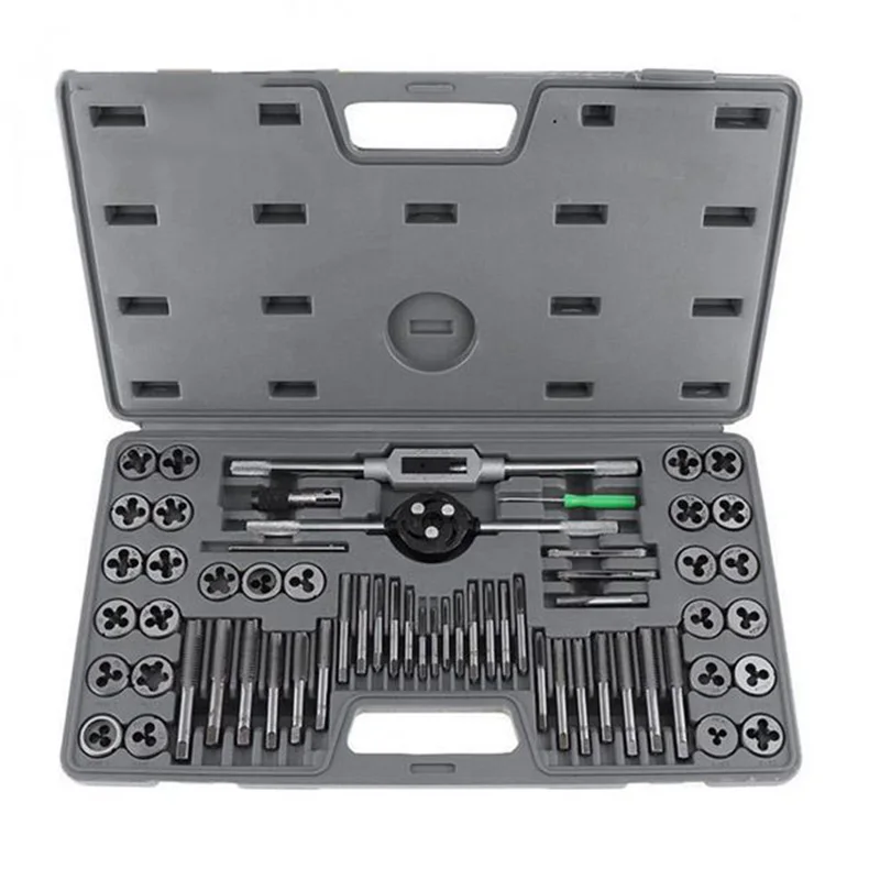 60 Pcs Master Tap And Die Set - Include Both SAE Inch And Metric Sizes, Coarse And Fine Threads Essential Threading
60 Pcs Master Tap And Die Set - Include Both SAE Inch And Metric Sizes, Coarse And Fine Threads Essential Threading