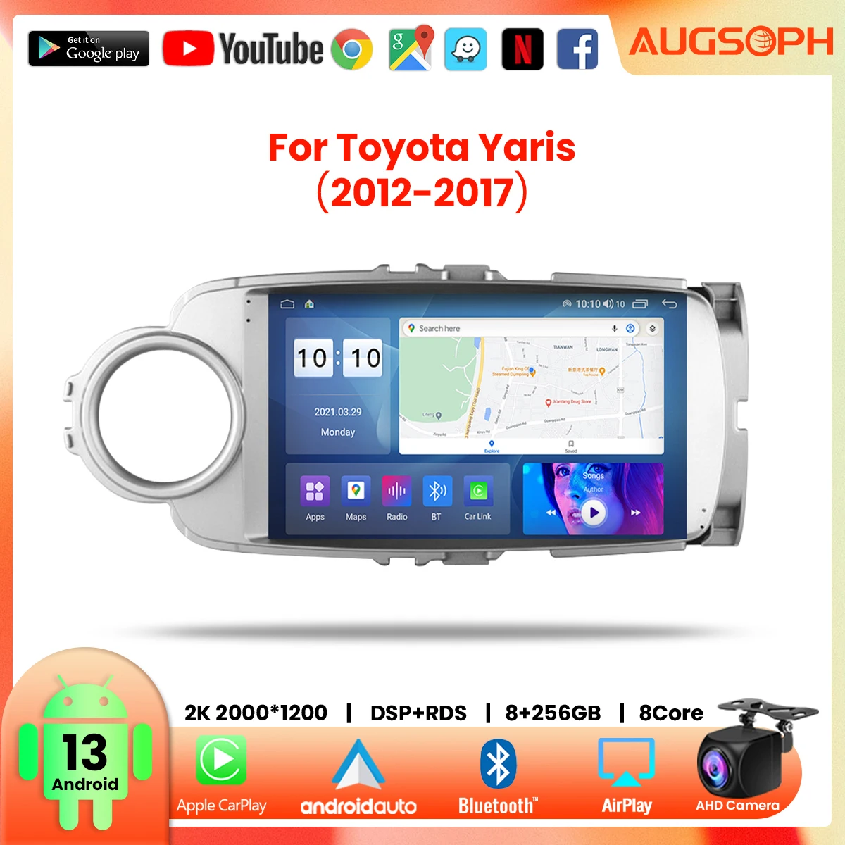 Автомобильный радиоприемник Android 13 для Toyota Yaris 2012-2017,9 дюйма 9 дюймов 2K мультимедийный плеер с 4G Carplay DSP и 2Din GPS-навигацией.
Автомобильный радиоприемник Android 13 для Toyota Yaris 2012-2017,9 дюйма 9 дюймов 2K мультимедийный плеер с 4G Carplay DSP и 2Din GPS-навигацией.