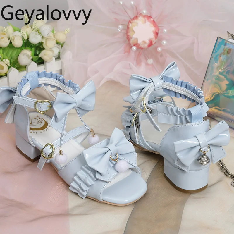 Милые туфли в стиле Лолиты, летние новые модные элегантные повседневные студенческие сандалии на высоком каблуке в японском стиле с кружевом и бантом для женщин
Милые туфли в стиле Лолиты, летние новые модные элегантные повседневные студенческие сандалии на высоком каблуке в японском стиле с кружевом и бантом для женщин