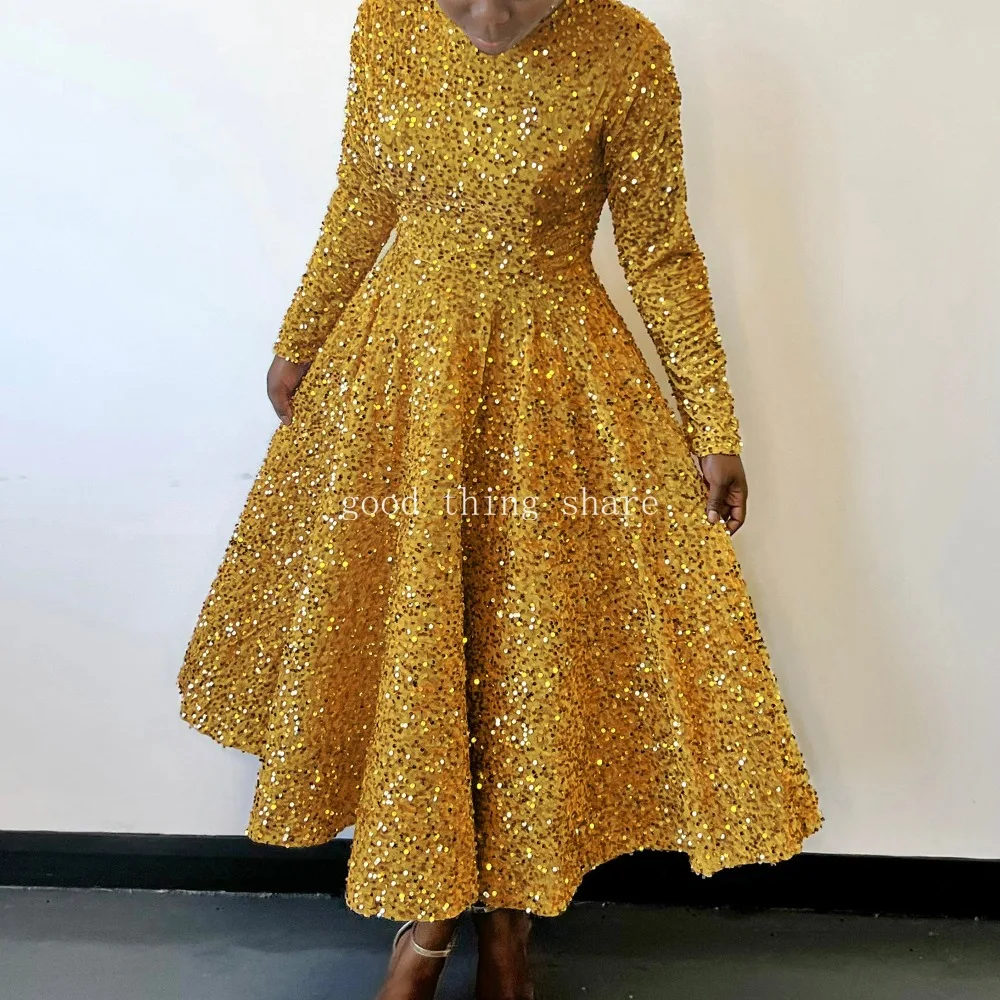 New women's round neck long sleeved solid color sequin high waisted temperament mid length dress for Europe and America
New women's round neck long sleeved solid color sequin high waisted temperament mid length dress for Europe and America