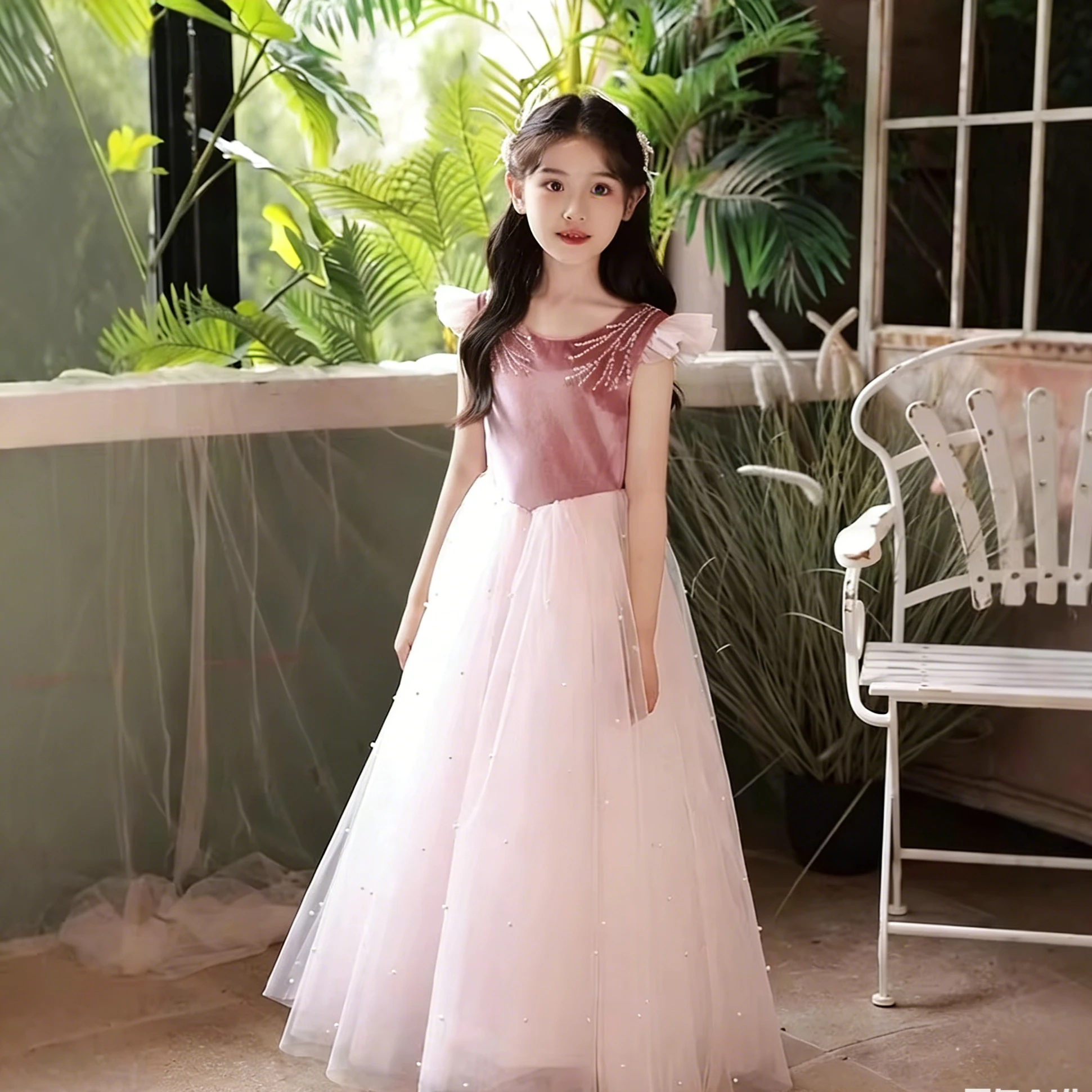 Customized Flower Girl Dress For Wedding Pearls High Waist Sleeveless Floor Length Elegant Kids Birthday First Communion Gown
Customized Flower Girl Dress For Wedding Pearls High Waist Sleeveless Floor Length Elegant Kids Birthday First Communion Gown
