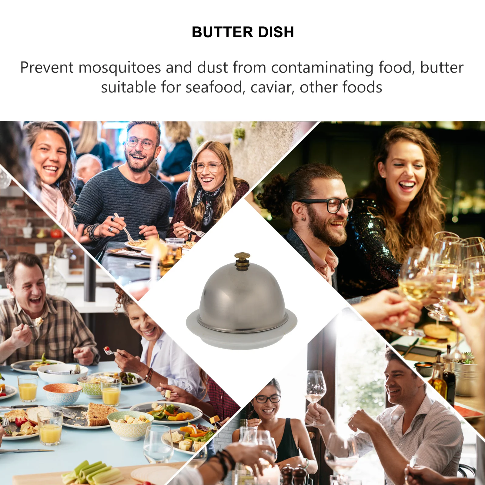 1Pcs Butter Dish Ceramic Container Stainless Steel Lid Food Storage Bowl Serving Plate for Butter Cheese Dessert Spice Snacks
1Pcs Butter Dish Ceramic Container Stainless Steel Lid Food Storage Bowl Serving Plate for Butter Cheese Dessert Spice Snacks