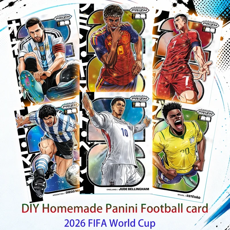 DIY PANINI Homemade Football collection card FIFA World Cup Manga series Board game Harland Yamal Neymar Mbappe Ronaldo Messi
DIY PANINI Homemade Football collection card FIFA World Cup Manga series Board game Harland Yamal Neymar Mbappe Ronaldo Messi