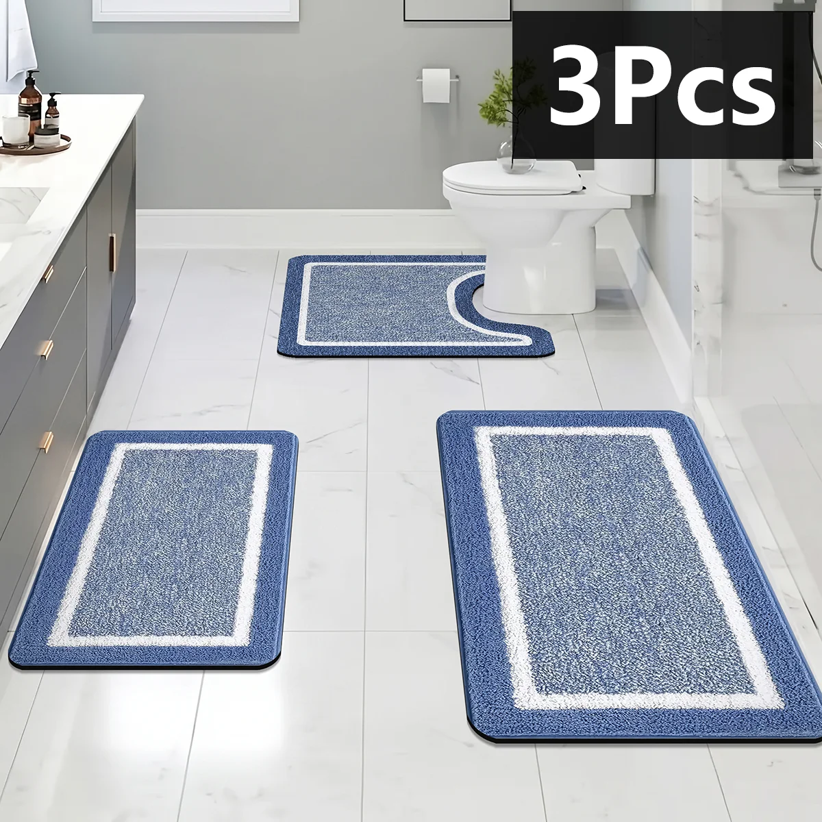 Minimalist Bathroom Multi-Piece Set Diatomaceous Earth Anti-Slip Mat Absorbent Mat U-Shaped Toilet Mat Square Door Mat
Minimalist Bathroom Multi-Piece Set Diatomaceous Earth Anti-Slip Mat Absorbent Mat U-Shaped Toilet Mat Square Door Mat