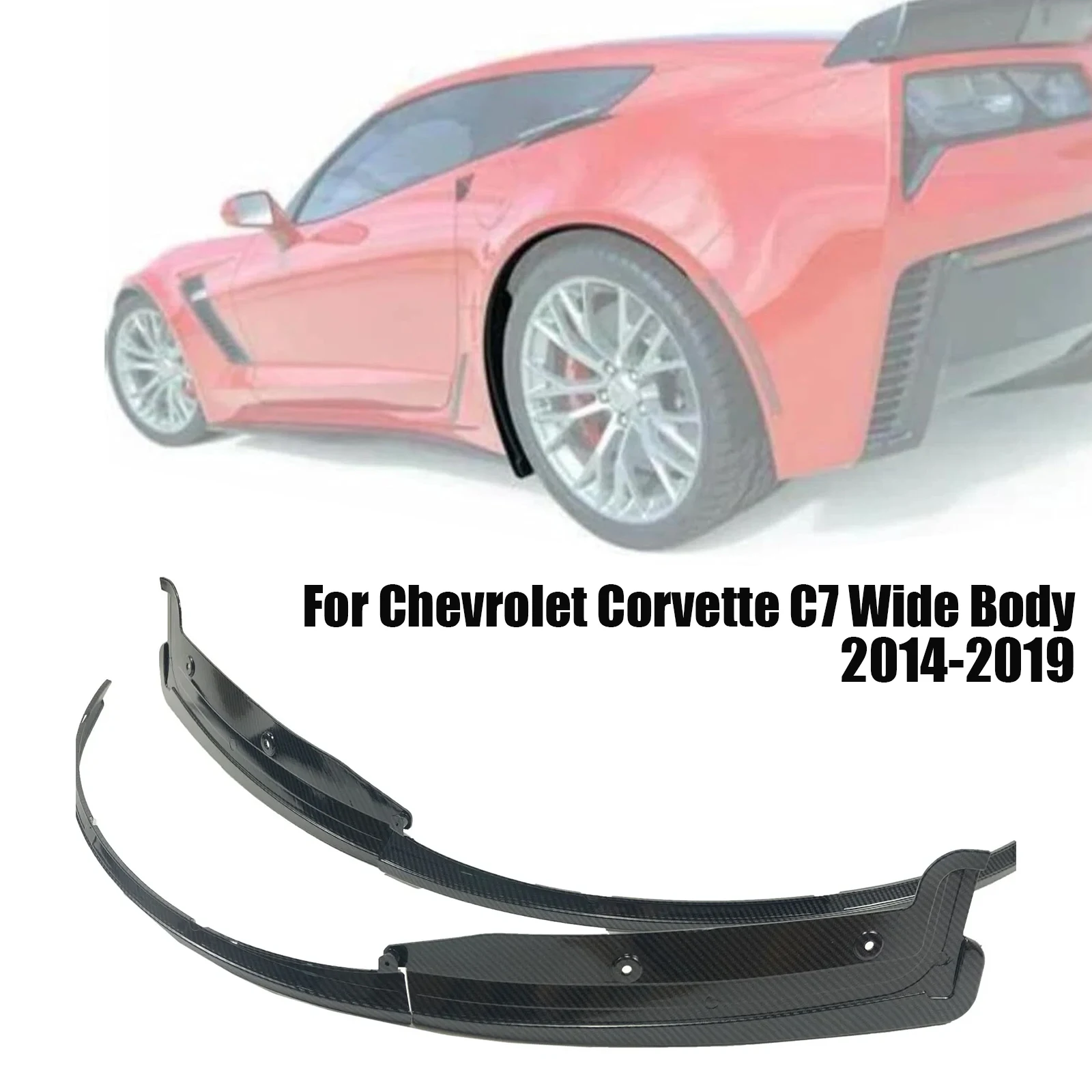 Rear Wheel A Pair Fender Arches Molding Flares Trim For Chevrolet Corvette C7 Widebody Grand Sport/206/ZR1 2014-2019 Carbon Look
Rear Wheel A Pair Fender Arches Molding Flares Trim For Chevrolet Corvette C7 Widebody Grand Sport/206/ZR1 2014-2019 Carbon Look