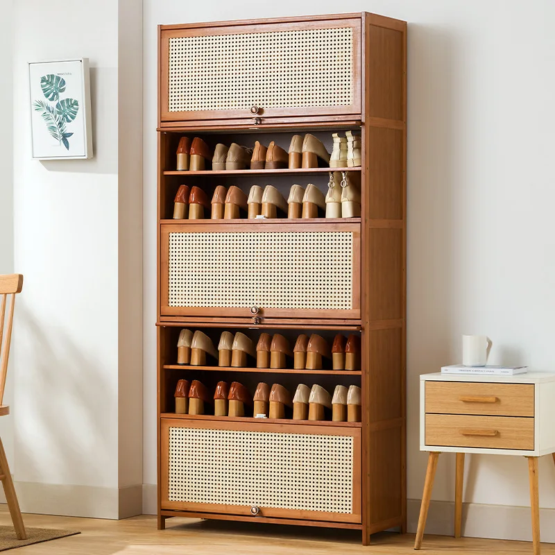 Imitation rattan woven shoe cabinet, simple shoe rack at the door of the home, economical storage, multi-layer dust-proof
Imitation rattan woven shoe cabinet, simple shoe rack at the door of the home, economical storage, multi-layer dust-proof