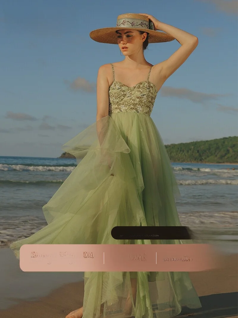 since Then Green Rose Christmas Dress Fairy Tale Floral Lace Halter Dress Spring Vacation Irregular Skirt High Waist A-Line
since Then Green Rose Christmas Dress Fairy Tale Floral Lace Halter Dress Spring Vacation Irregular Skirt High Waist A-Line