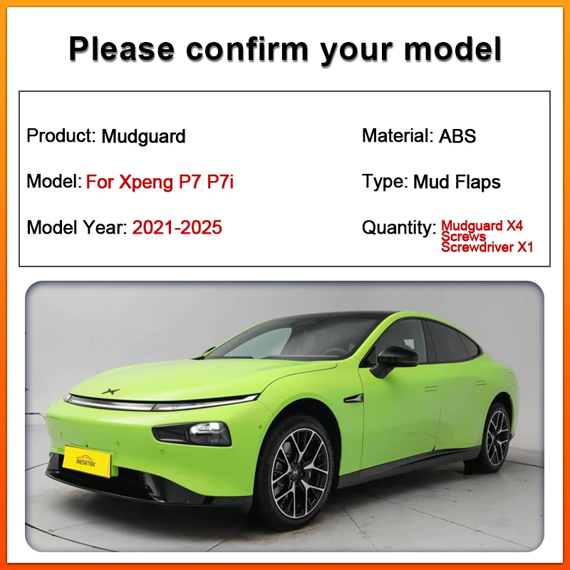 For Xpeng P7 P7i 2021-2025 2022 Car Front Rear Fender Mud Flaps Splash Guard Mudguards Baking Paint Mudflaps Auto Accessories
For Xpeng P7 P7i 2021-2025 2022 Car Front Rear Fender Mud Flaps Splash Guard Mudguards Baking Paint Mudflaps Auto Accessories