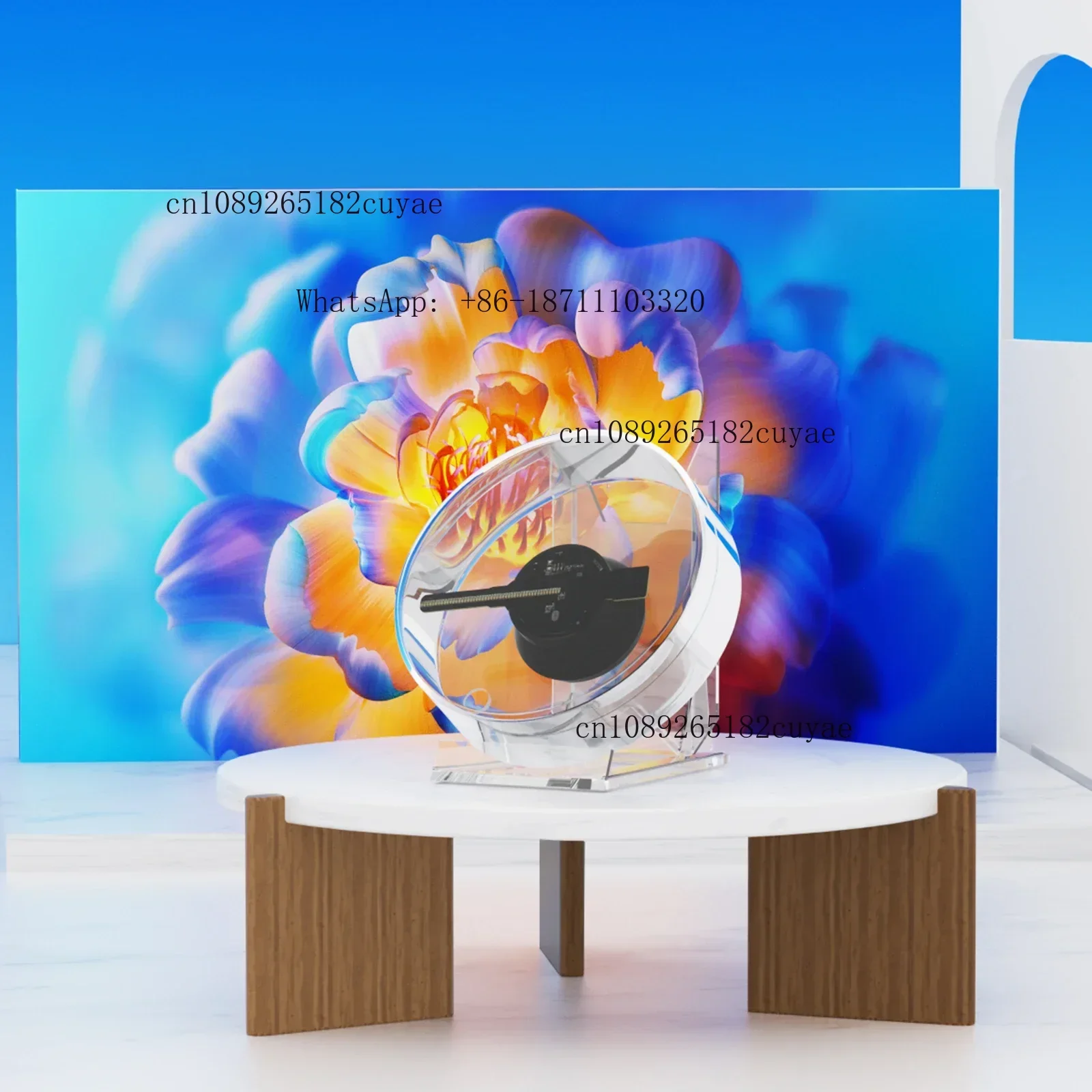 Display Desktop Fan Advertising Logo Light 3D Holographic Projector Support Music Player Function Remote Advertise
Display Desktop Fan Advertising Logo Light 3D Holographic Projector Support Music Player Function Remote Advertise