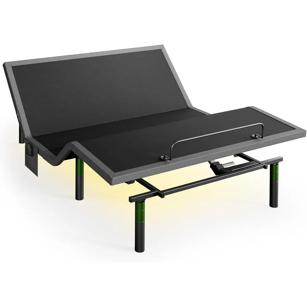 Queen Adjustable Bed Frame, Under-Bed Nightlight, 4 Height Options, 4 Port USB A&C, Wireless Remote Control Adjustable Bed Frame
Queen Adjustable Bed Frame, Under-Bed Nightlight, 4 Height Options, 4 Port USB A&C, Wireless Remote Control Adjustable Bed Frame