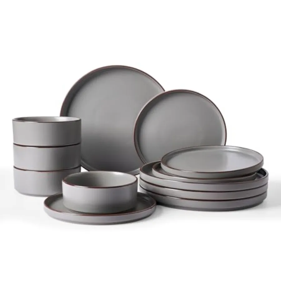 Nebula Ridge Stoneware Dinnerware Sets Plates and Bowls Sets for 4 12 Pieces Dishes Set Microwave and Dishwasher Safe Kitchen P
Nebula Ridge Stoneware Dinnerware Sets Plates and Bowls Sets for 4 12 Pieces Dishes Set Microwave and Dishwasher Safe Kitchen P