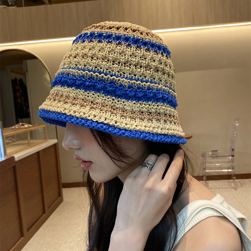 Панама MAXSITI U женская летняя, дышащая Панама ручной вязки, модная шапка рыбака, кепка контрастных цветов для раковины 
Панама MAXSITI U женская летняя, дышащая Панама ручной вязки, модная шапка рыбака, кепка контрастных цветов для раковины