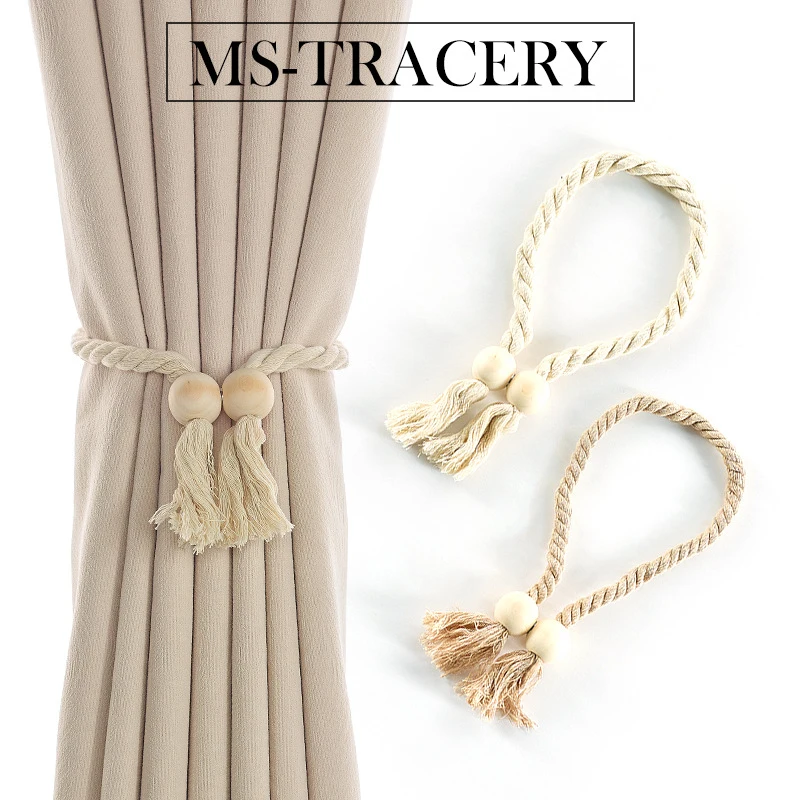 New round ball cotton rope curtain magnetic buckle curtain tieback No-drill, no-installation curtain clips
New round ball cotton rope curtain magnetic buckle curtain tieback No-drill, no-installation curtain clips
