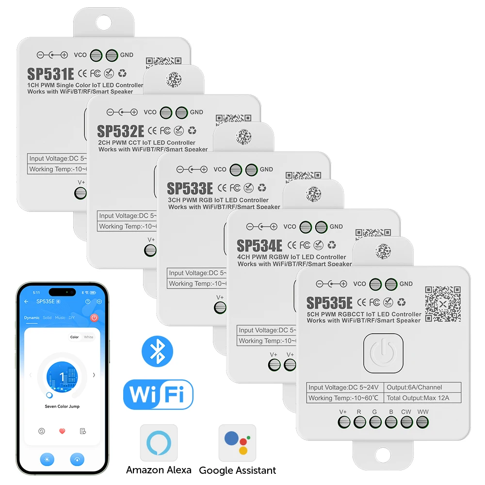 Светодиодный контроллер FCOB PWM, цветовая температура 5CH, RGB, RGBW, RGBCCT, стандартная полоса, Alexa, Google Home, Wi-Fi, Bluetooth, управление музыкой 5в-24в
Светодиодный контроллер FCOB PWM, цветовая температура 5CH, RGB, RGBW, RGBCCT, стандартная полоса, Alexa, Google Home, Wi-Fi, Bluetooth, управление музыкой 5в-24в