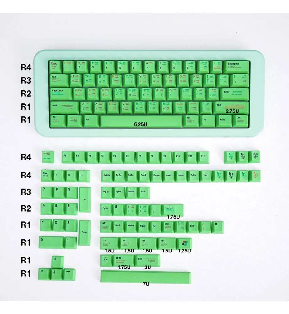 Keycap trend green programmer 140 keys mechanical keyboard keycap PBT sublimation cherry original factory height suitable 61 64
Keycap trend green programmer 140 keys mechanical keyboard keycap PBT sublimation cherry original factory height suitable 61 64