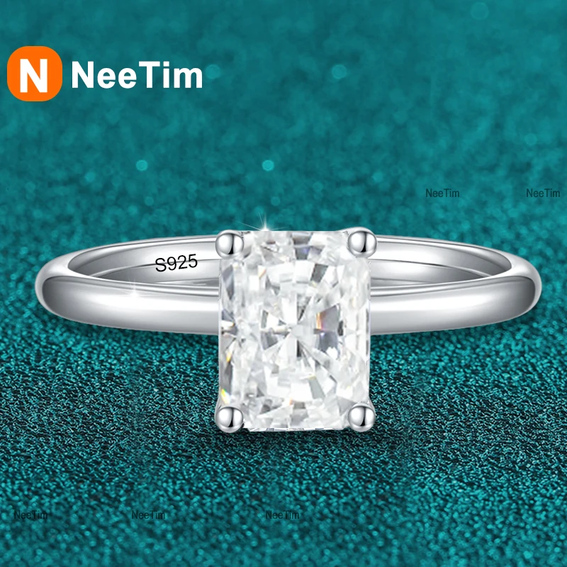 NeeTim 1ct Emerald Radiant Cut Moissanite Wedding Ring for Women Solitaire Lab Diamond S925 Sterling Silver Designer Jewelry
NeeTim 1ct Emerald Radiant Cut Moissanite Wedding Ring for Women Solitaire Lab Diamond S925 Sterling Silver Designer Jewelry