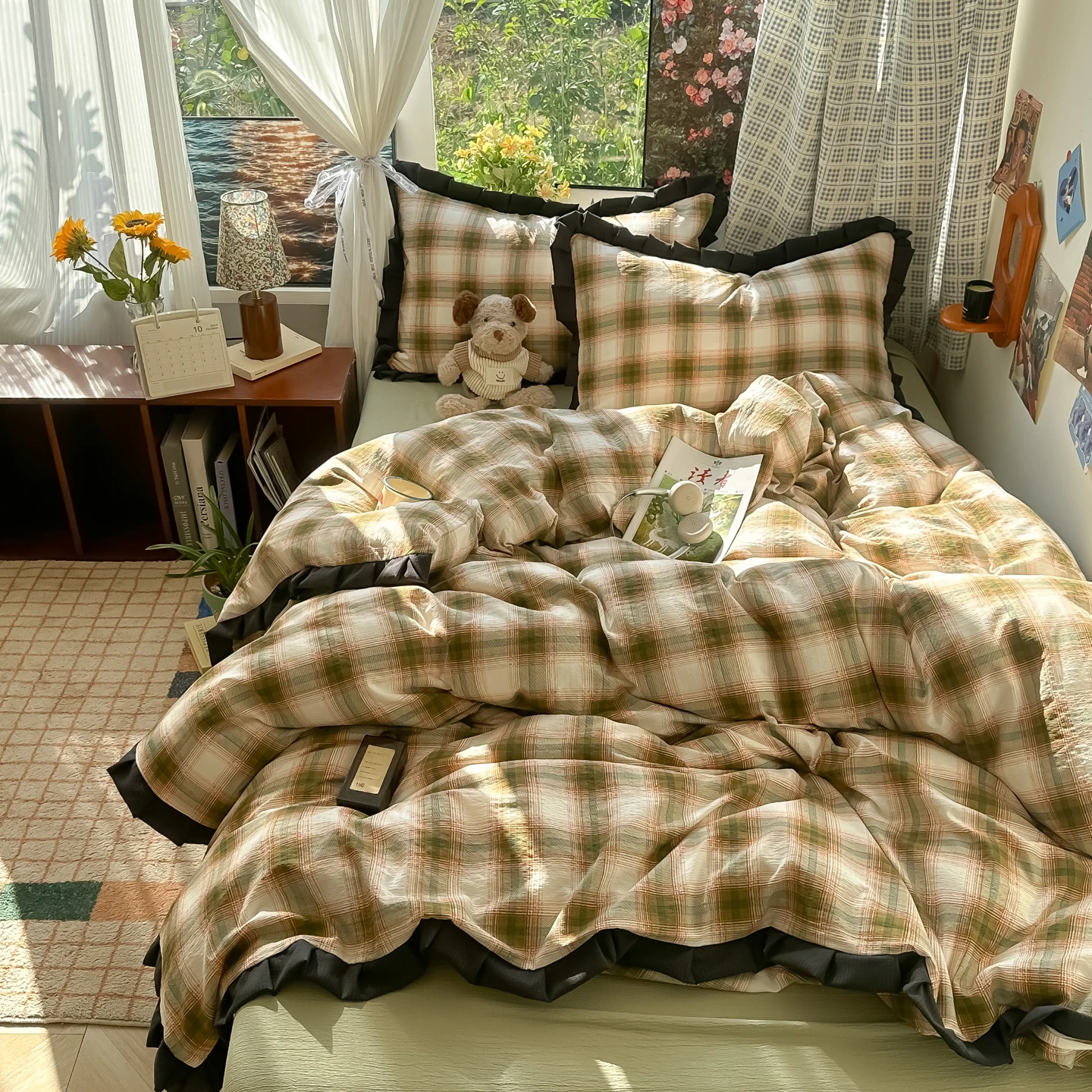 Vintage Soft Bedding Set Yarn Classic Plaid Pasttern Sheet 2 Pillowcase No Filling Twin Full Queen Size Duvet Cover Set
Vintage Soft Bedding Set Yarn Classic Plaid Pasttern Sheet 2 Pillowcase No Filling Twin Full Queen Size Duvet Cover Set
