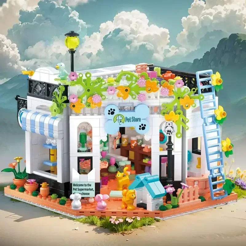 Pet Dogs Store Building Blocks Cute Cat House Pet Shop Supermarket Model Assembling Brick Kids Toys Girl Boy Christmas Gifts
Pet Dogs Store Building Blocks Cute Cat House Pet Shop Supermarket Model Assembling Brick Kids Toys Girl Boy Christmas Gifts