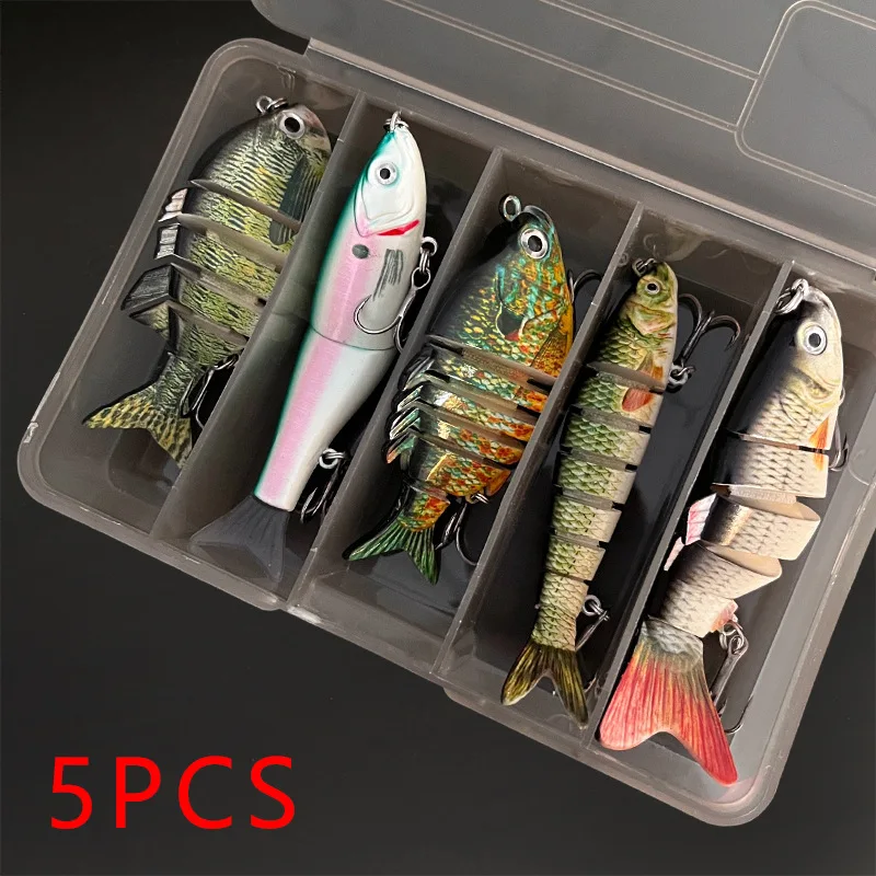 5pcs Fishing Wobbler Lifelike 2/6/7 Segment Swimbait Crankbait Hard Bait Slow Isca Artificial Lures Fishing Tackle
5pcs Fishing Wobbler Lifelike 2/6/7 Segment Swimbait Crankbait Hard Bait Slow Isca Artificial Lures Fishing Tackle