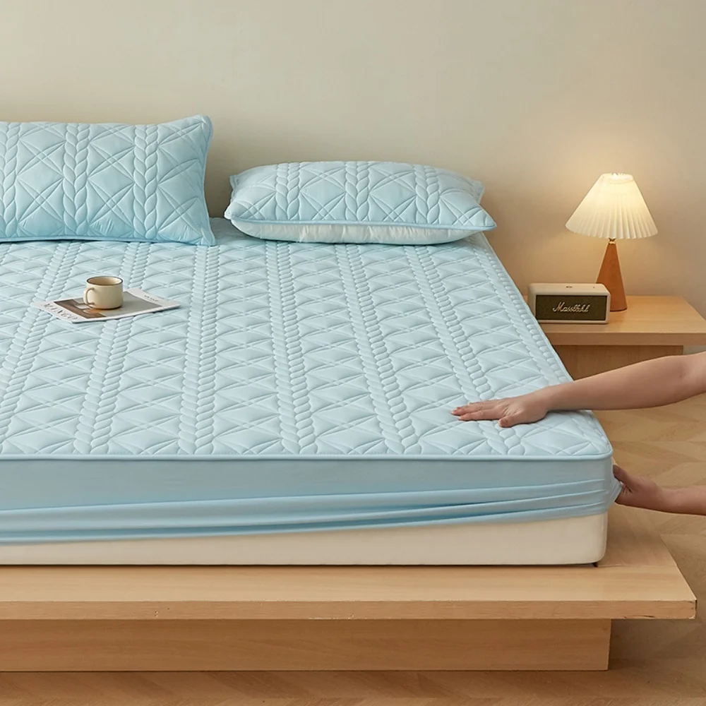 Quilted Mattress Cover A-Class Protector Soft Breathable Fitted Sheet Mattress Antibacterial Healthy and Cozy Sleep Environment
Quilted Mattress Cover A-Class Protector Soft Breathable Fitted Sheet Mattress Antibacterial Healthy and Cozy Sleep Environment