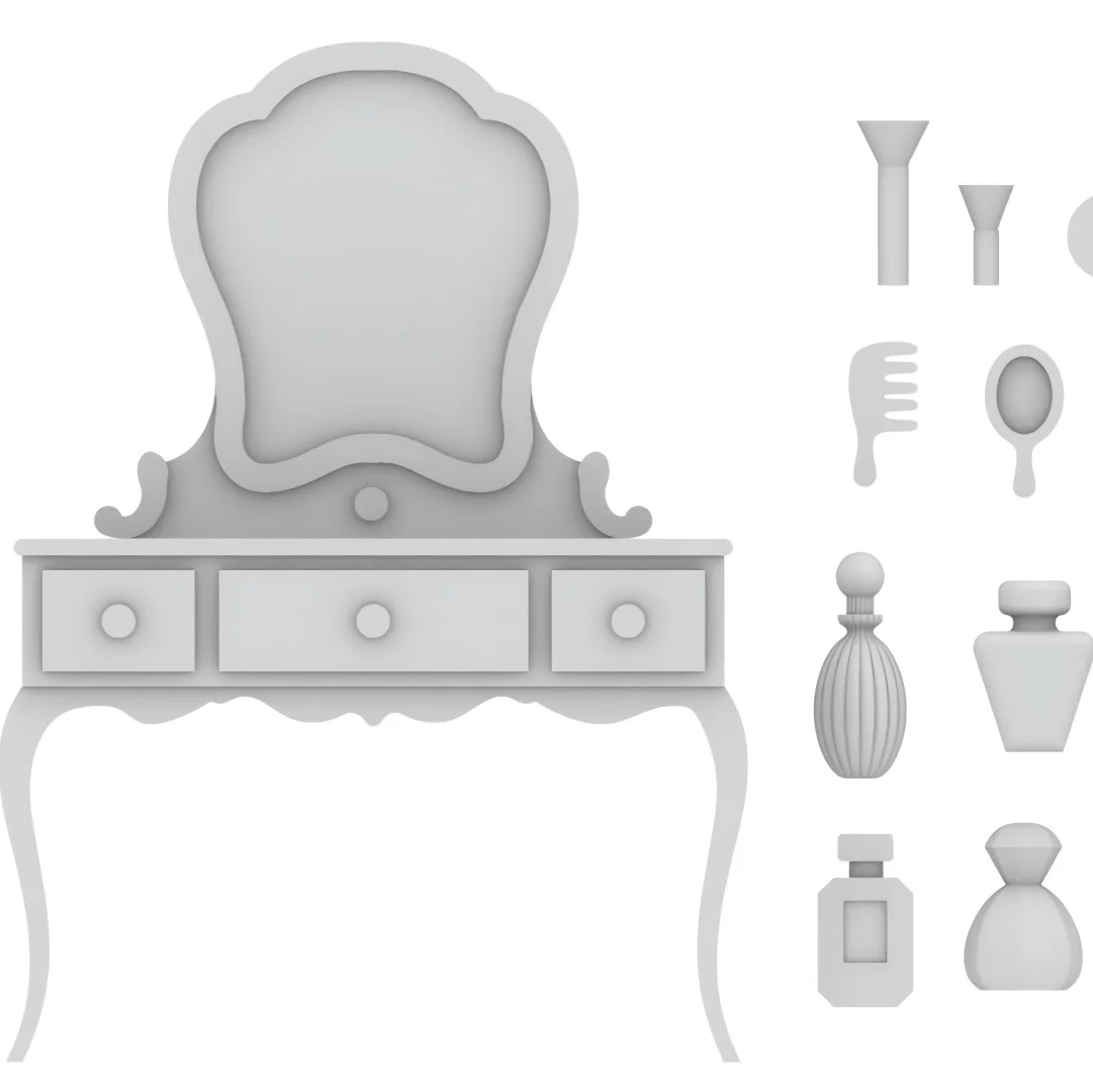 Dressing Table + Accessories Resin Casting Mold Silicone Mold Accessories Resin Liquid Mold Resin Keychain Silicone Mold Resin Mold
Dressing Table + Accessories Resin Casting Mold Silicone Mold Accessories Resin Liquid Mold Resin Keychain Silicone Mold Resin Mold