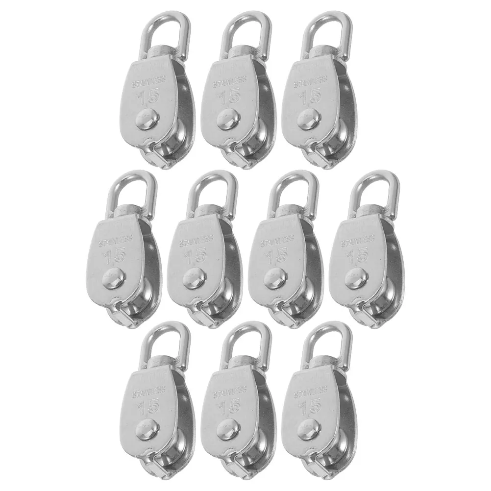10pcs Lifting Pulley 304 Stainless Steel Mini Heavy Duty Swivel Wall Mount Cable Rope Trolley Wire Block Crane
10pcs Lifting Pulley 304 Stainless Steel Mini Heavy Duty Swivel Wall Mount Cable Rope Trolley Wire Block Crane