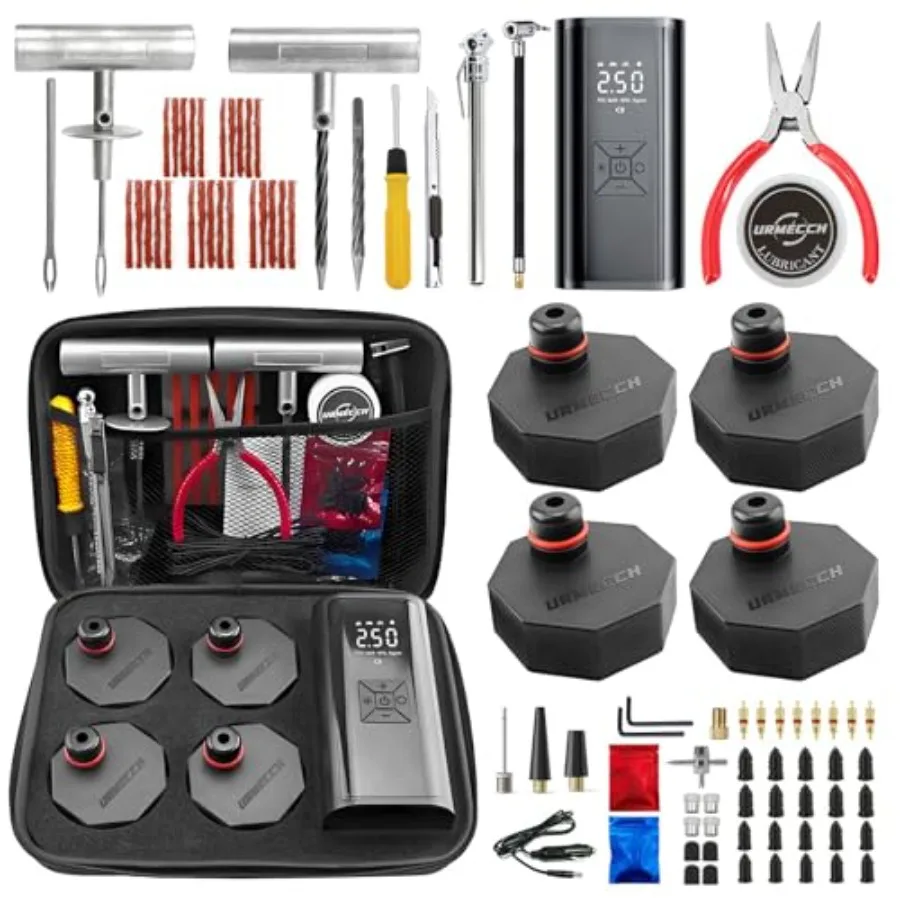 4PCS Lifting Jack Pads with Tire Repair Kit and Digital Tire Inflator Pump Air Compressor - Rubber Floor Jack Pucks Adapter Com
4PCS Lifting Jack Pads with Tire Repair Kit and Digital Tire Inflator Pump Air Compressor - Rubber Floor Jack Pucks Adapter Com