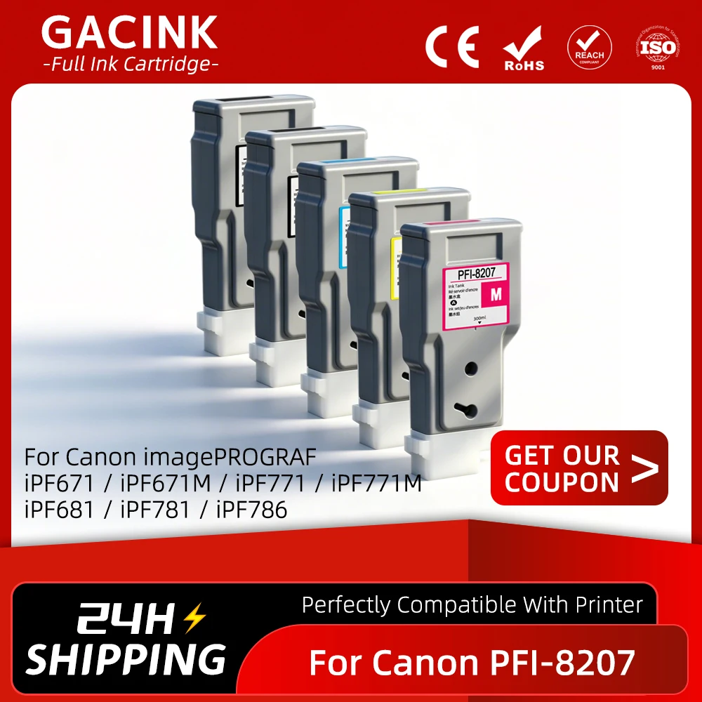 300ML For Canon PFI-8207 Full Ink Cartridge With Pigment Ink For Canon imagePROGRAF iPF671 iPF771 iPF681 iPF781 iPF786 Plotter
300ML For Canon PFI-8207 Full Ink Cartridge With Pigment Ink For Canon imagePROGRAF iPF671 iPF771 iPF681 iPF781 iPF786 Plotter