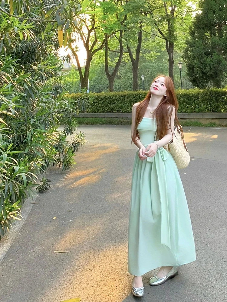 Keni plus Size Mint Green Tube Dress Women's Summer Vacation White Enhancing Belted Long Dress Korean Style High Waist A-Line...
Keni plus Size Mint Green Tube Dress Women's Summer Vacation White Enhancing Belted Long Dress Korean Style High Waist A-Line...