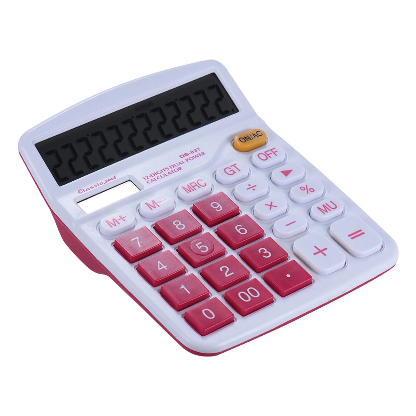 【New】12 digit Handheld Colorful Standard Function Desktop Electronic Calculator Solar and Battery Dual Powered 12 Digits
【New】12 digit Handheld Colorful Standard Function Desktop Electronic Calculator Solar and Battery Dual Powered 12 Digits