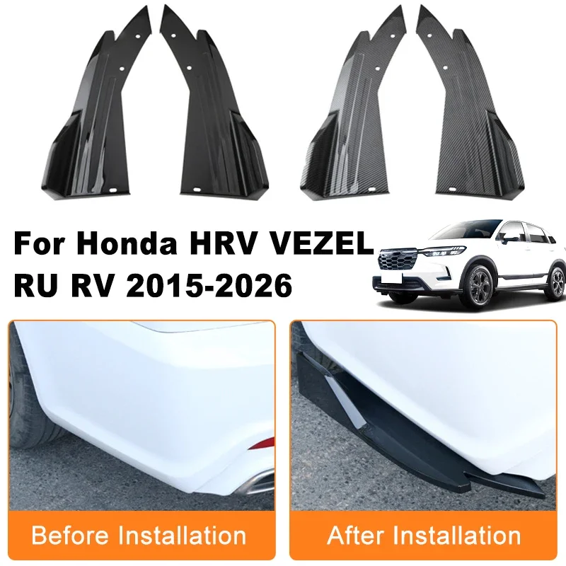Car Rear Bumper Spoiler Lip Diffuser Side Skirt Splitter Wrap Angle Anti-Crash Protection For Honda HRV VEZEL RU RV 2015-2026
Car Rear Bumper Spoiler Lip Diffuser Side Skirt Splitter Wrap Angle Anti-Crash Protection For Honda HRV VEZEL RU RV 2015-2026