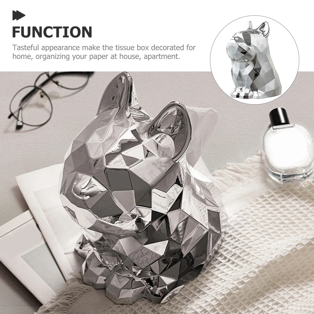 Creative Art Tissue Box Silver Luxury Plated Dog Shape Napkin Holder Cartoon Room Table Home Hotel Refillable
Creative Art Tissue Box Silver Luxury Plated Dog Shape Napkin Holder Cartoon Room Table Home Hotel Refillable