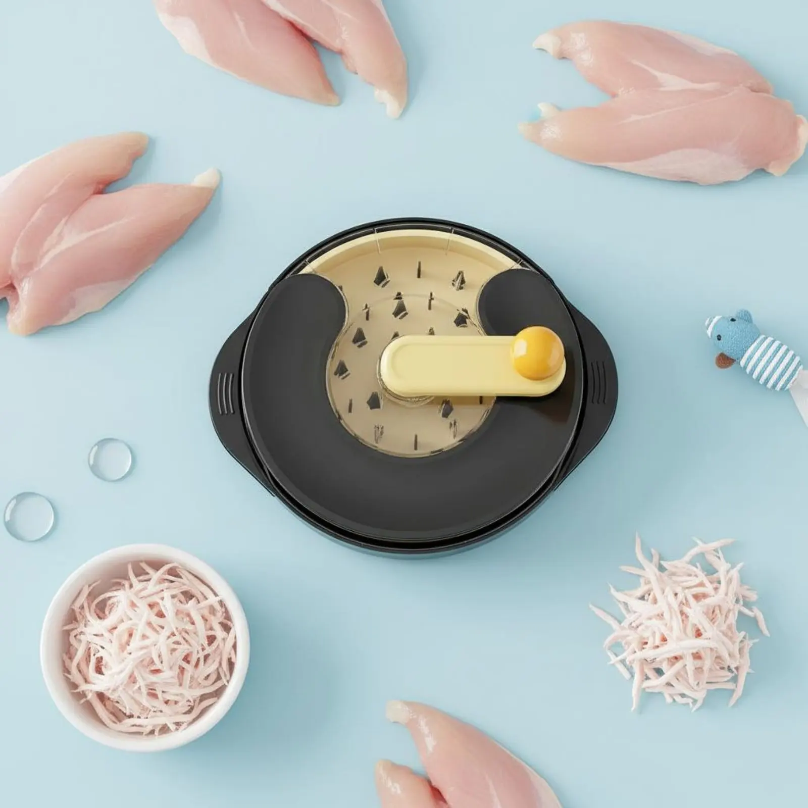 Pet Meat Flaker Easy to Use Rotary Meat Shredder Chicken Shredder Time-Saving Kitchen Tool for Feeding Station
Pet Meat Flaker Easy to Use Rotary Meat Shredder Chicken Shredder Time-Saving Kitchen Tool for Feeding Station