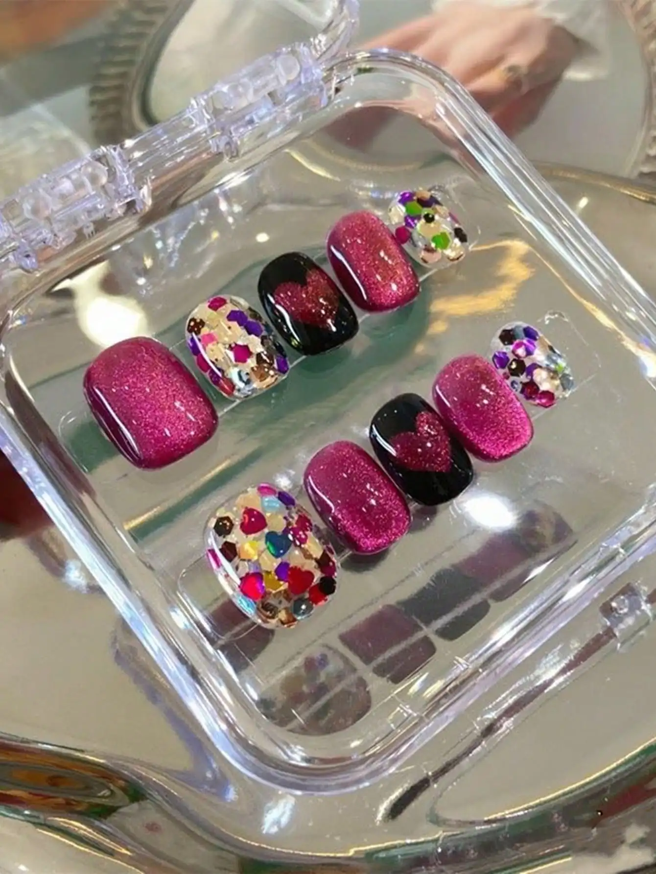 10 шт., высококачественные накладные ногти ручной работы с кристаллами дракона и фруктами, кошачьи глаза, короткие накладные ногти для ногтей Flash Hot Girl Love
10 шт., высококачественные накладные ногти ручной работы с кристаллами дракона и фруктами, кошачьи глаза, короткие накладные ногти для ногтей Flash Hot Girl Love