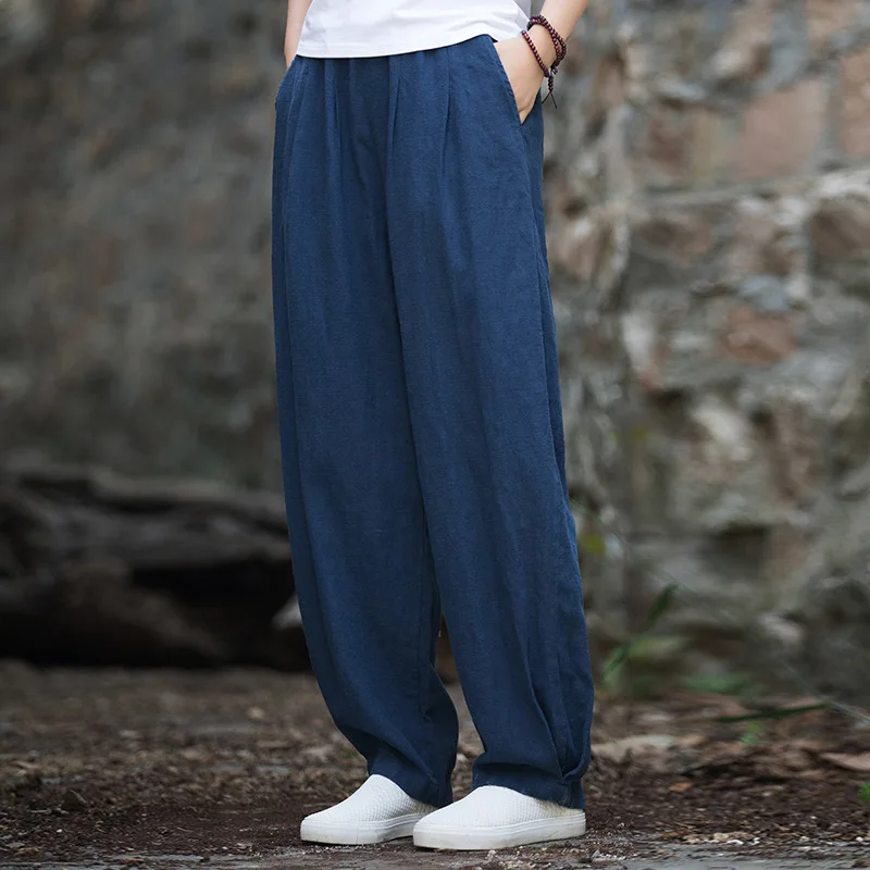 Cotton and Linen Women's Clothing Spring Summer New Artistic Stone Washed Loose Trousers Ramie Bloomers
Cotton and Linen Women's Clothing Spring Summer New Artistic Stone Washed Loose Trousers Ramie Bloomers