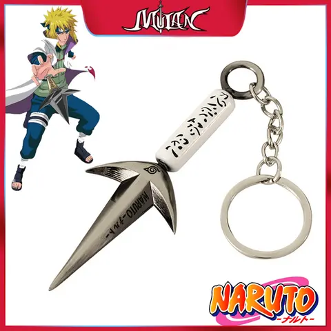 9cm Naruto Weapon Namikaze Minato The Art of Flying Thunder God Alloy Keychain Model Collectible Accessories Knife Toys Boys