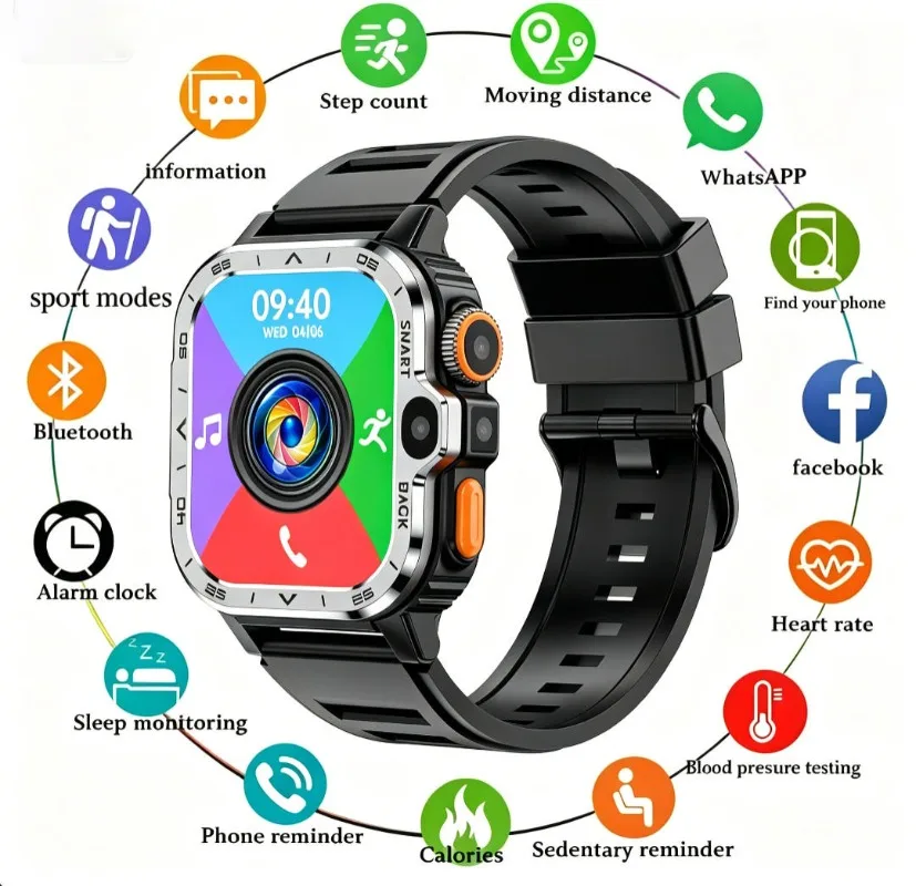 New 4G All-Netcom PGD Smart Watch with SIM Card Slot, Outdoor Sports Watch, Bluetooth Calling, GPS Positioning & Dual HD Cameras
New 4G All-Netcom PGD Smart Watch with SIM Card Slot, Outdoor Sports Watch, Bluetooth Calling, GPS Positioning & Dual HD Cameras
