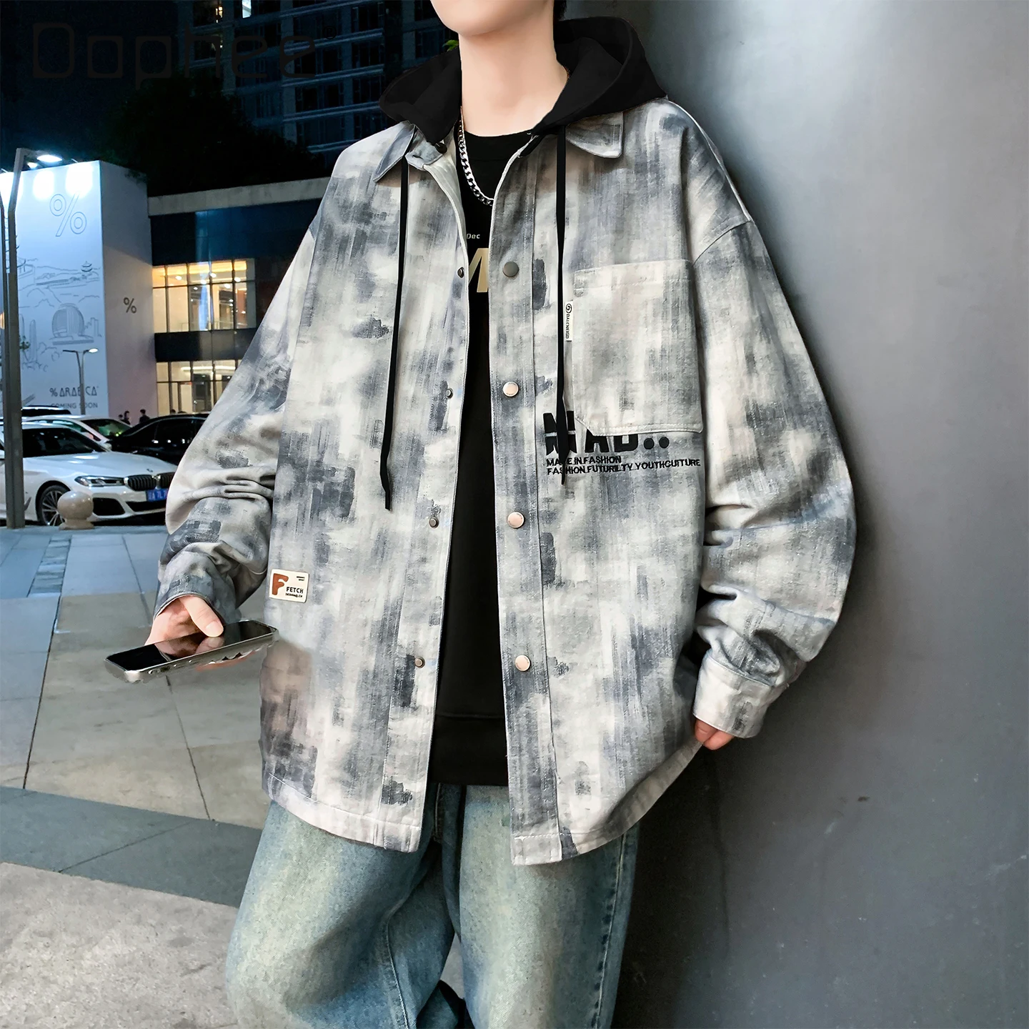 2025 Spring and Autumn New Men's Gray Black Single-Breasted Denim Jacket Youth Blue Tie-Dye Casual Loose Daily Hooded Jacket
2025 Spring and Autumn New Men's Gray Black Single-Breasted Denim Jacket Youth Blue Tie-Dye Casual Loose Daily Hooded Jacket