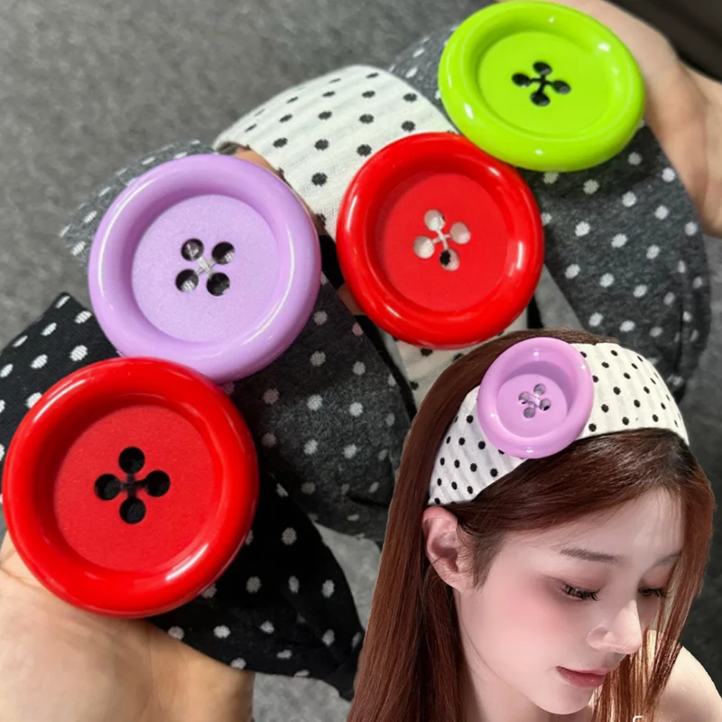 Y2K Dopamine Colorful Polka Dot Headband Cute Big Button Wide Hairband Trendy Women Sweet Girls Party Hair Hoop Hair Accessories
Y2K Dopamine Colorful Polka Dot Headband Cute Big Button Wide Hairband Trendy Women Sweet Girls Party Hair Hoop Hair Accessories