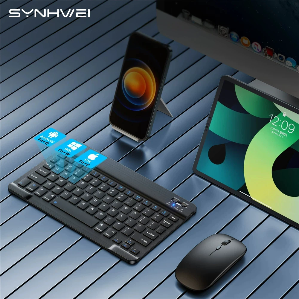Tablet Wireless 10inch Keyboard For iOS Android Windows For iPad Huawei Samsung Teclado Bluetooth-compatible Keyboard and Mouse
Tablet Wireless 10inch Keyboard For iOS Android Windows For iPad Huawei Samsung Teclado Bluetooth-compatible Keyboard and Mouse