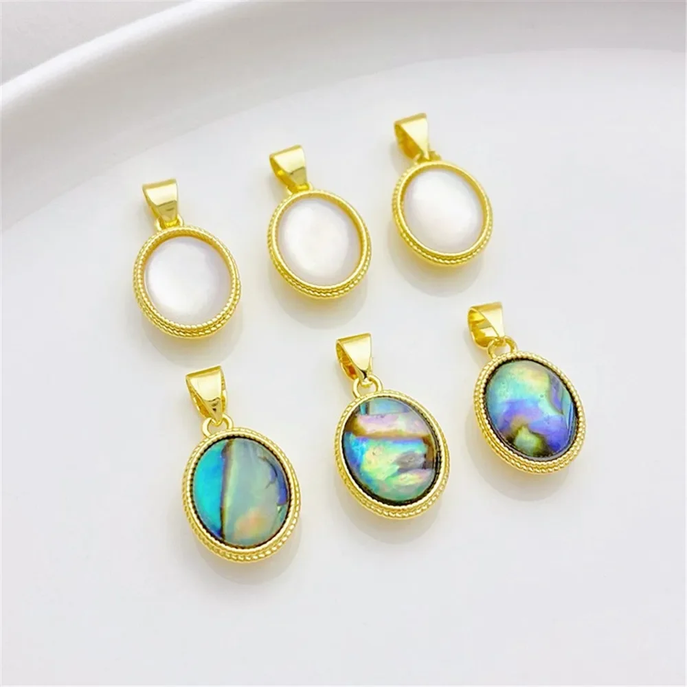 14K Gold-plated Inlaid Mother-o-black Shell Oval Charm Pendant DIY Jewelry Supplies Beads for Necklace Bracelet Craft Accessorie
14K Gold-plated Inlaid Mother-o-black Shell Oval Charm Pendant DIY Jewelry Supplies Beads for Necklace Bracelet Craft Accessorie