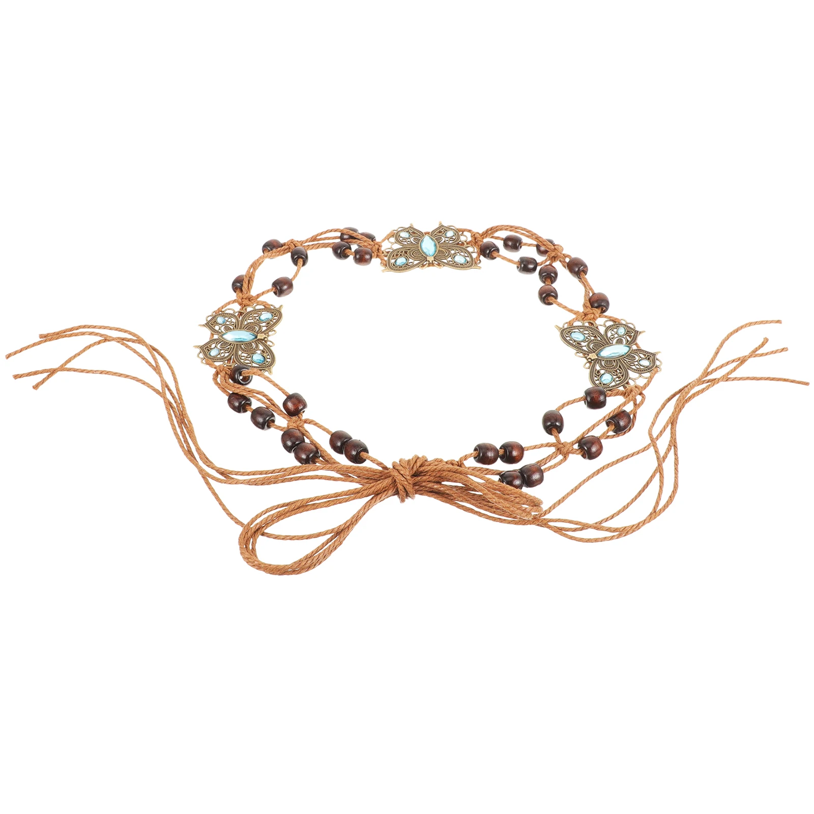 Braided Waist Belt Women Macrame Beads Knots Bohemian Style Wax Rope Woven Chain Blue Butterfly Retro Decorative Durable Travel
Braided Waist Belt Women Macrame Beads Knots Bohemian Style Wax Rope Woven Chain Blue Butterfly Retro Decorative Durable Travel